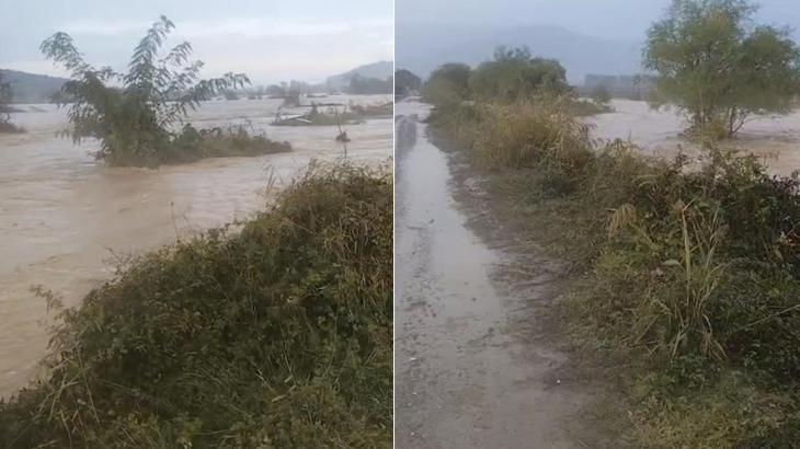 Gökçeada'da sağanak yağış! Ev ve iş yerlerini su bastı