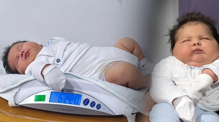 Bursa'da 37 haftalık doğdu, kilosu ve boyuyla şaşırttı: Türkiye’deki en büyük bebek
