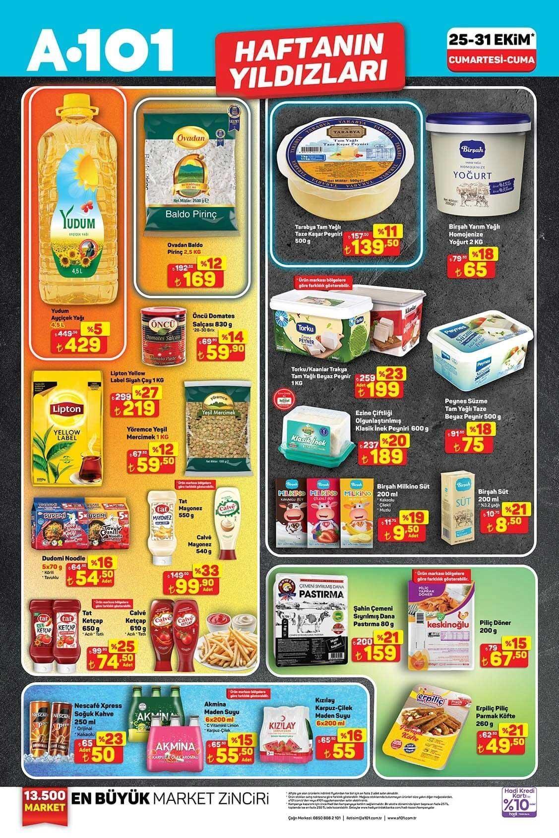 25-31 EKİM A101 HAFTANIN YILDIZLARI AKTÜEL KATALOĞU