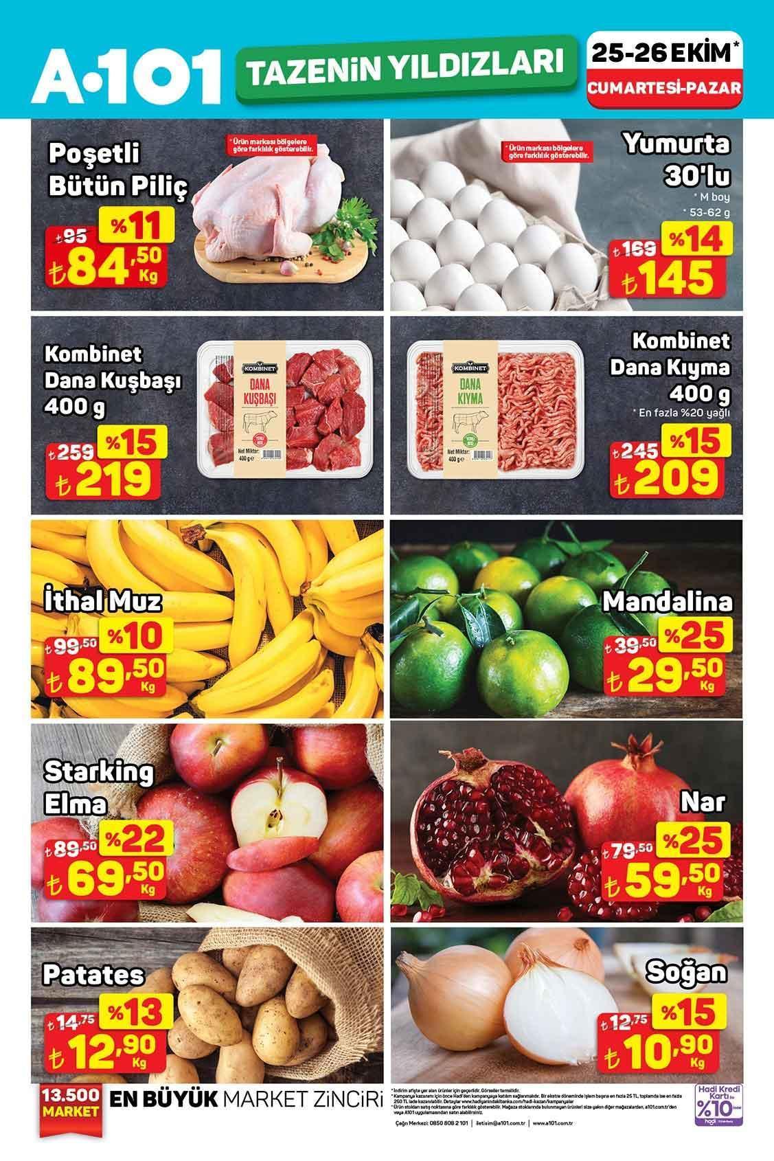 25-31 EKİM A101 HAFTANIN YILDIZLARI AKTÜEL KATALOĞU