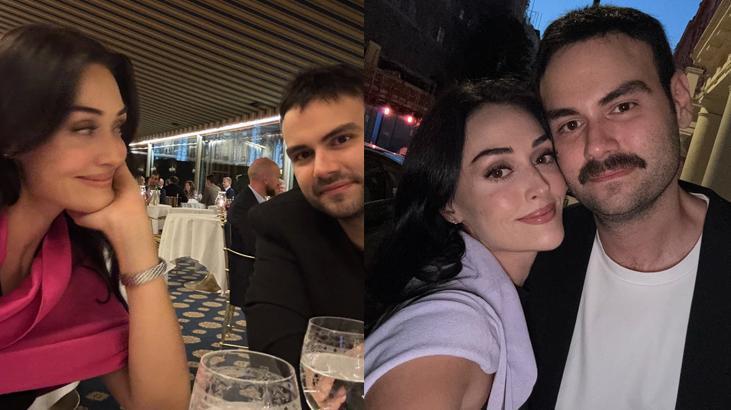 Esra Bilgiçten sevgilisi Faruk Sabancıya aşk dolu bakışlar