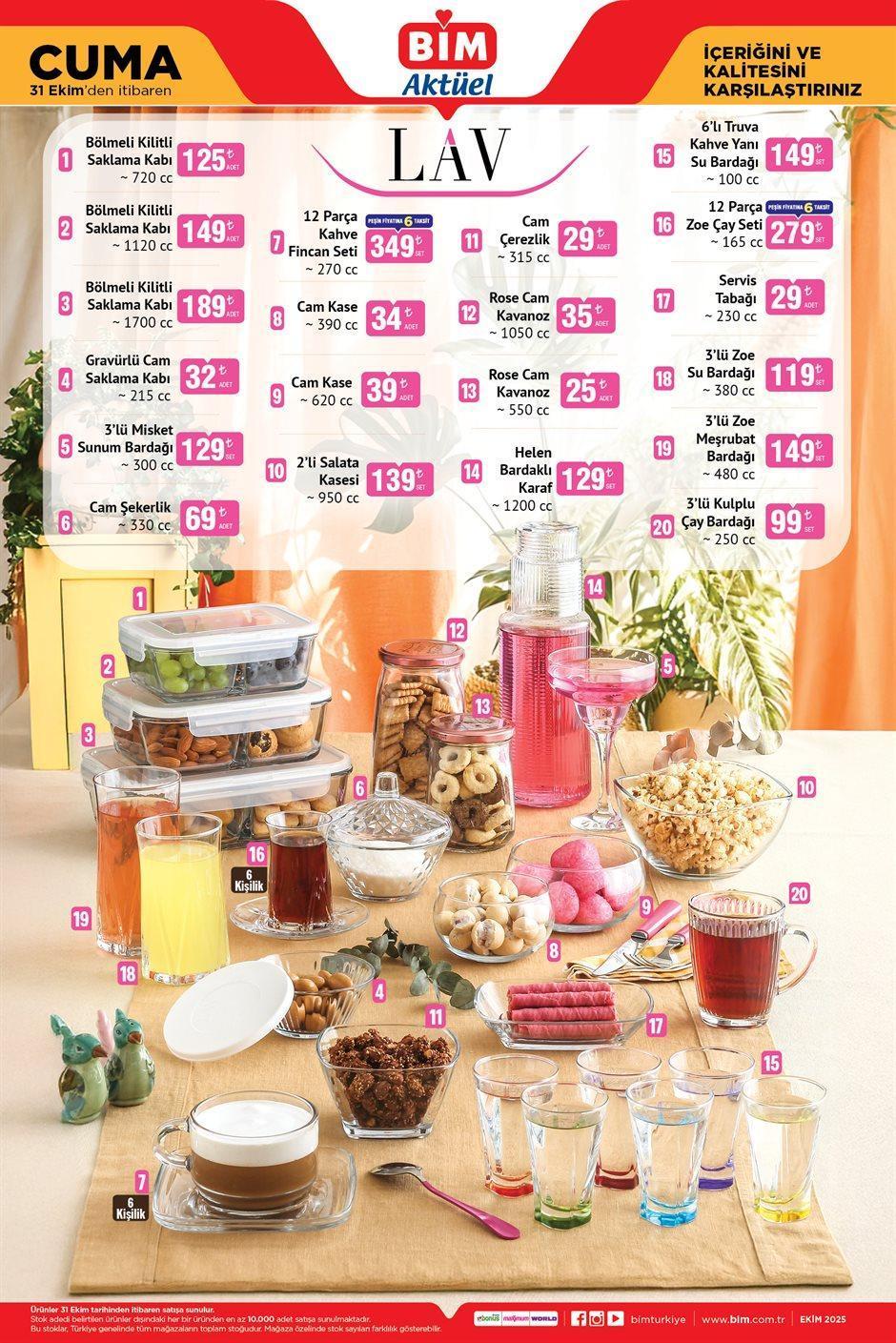 BİM 31 EKİM CUMA AKTÜEL ÜRÜNLER KATALOĞU