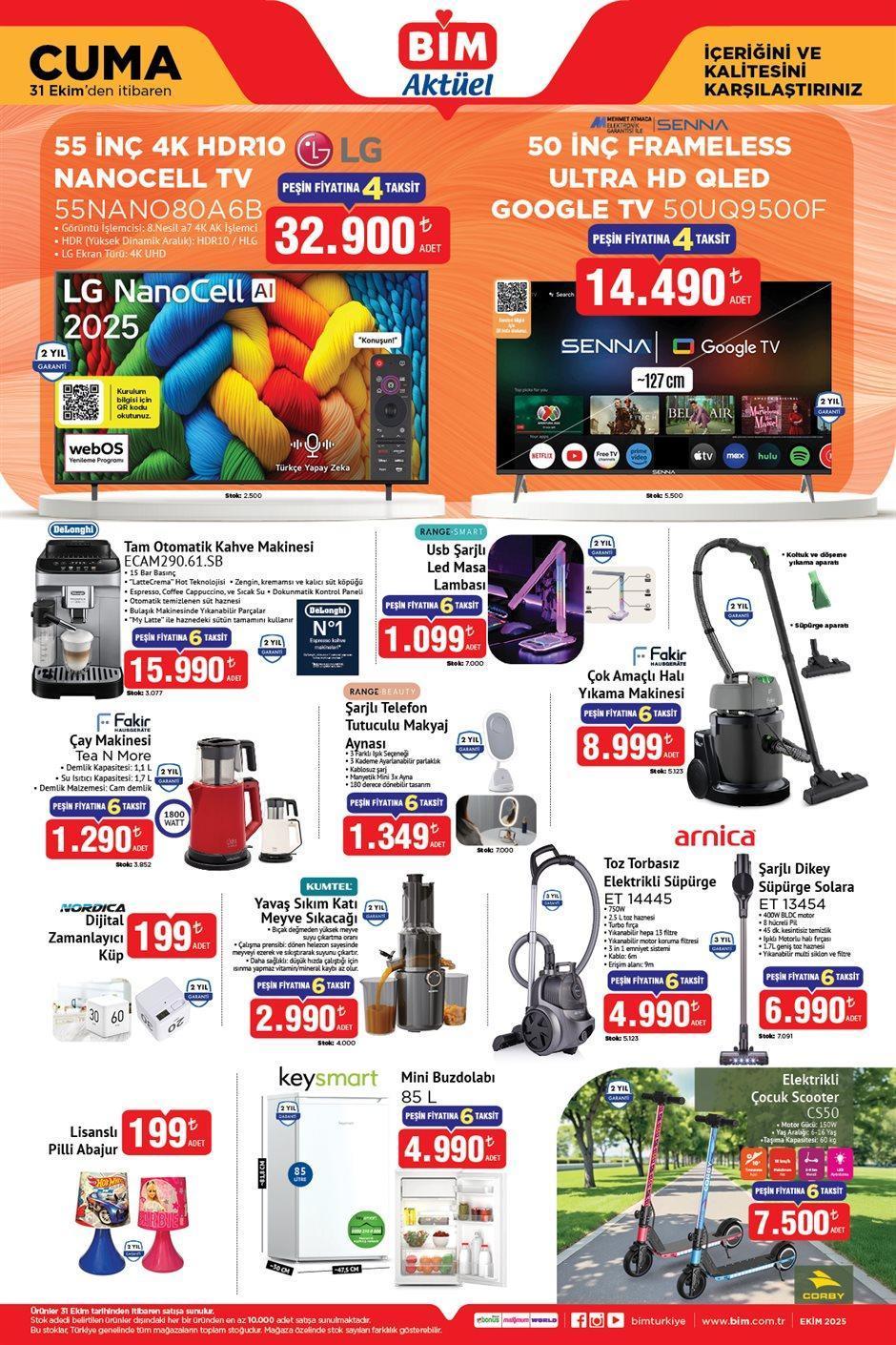 BİM 31 EKİM CUMA AKTÜEL ÜRÜNLER KATALOĞU