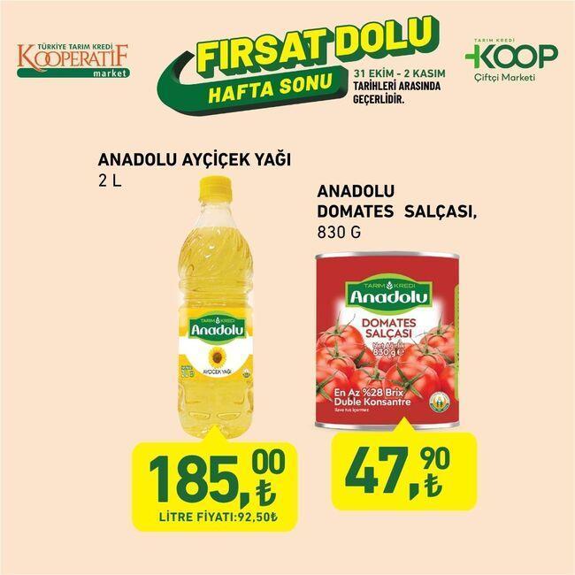Tarım Kredi Market kataloğu broşürü indirim fırsatları raflarda 31 Ekim - 2 Kasım 2025 hafta sonu Tarım Kredi Kooperatifi aktüel indirimli ürünler fiyatları