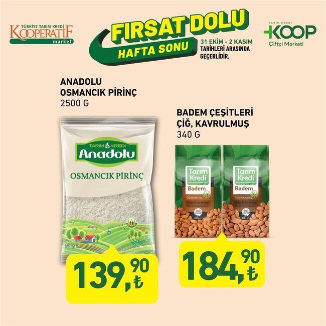 Tarım Kredi Market kataloğu broşürü indirim fırsatları raflarda 31 Ekim - 2 Kasım 2025 hafta sonu Tarım Kredi Kooperatifi aktüel indirimli ürünler fiyatları