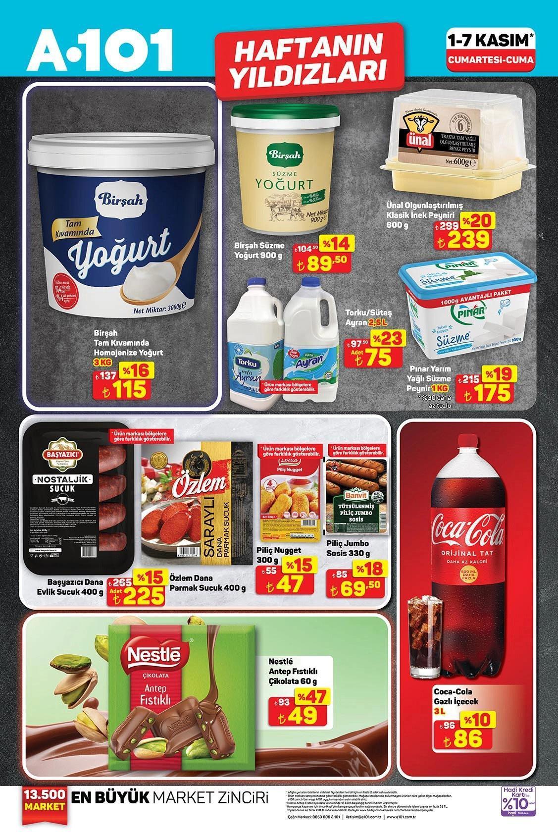 1-7 KASIM A101 HAFTANIN YILDIZLARI KATALOĞU