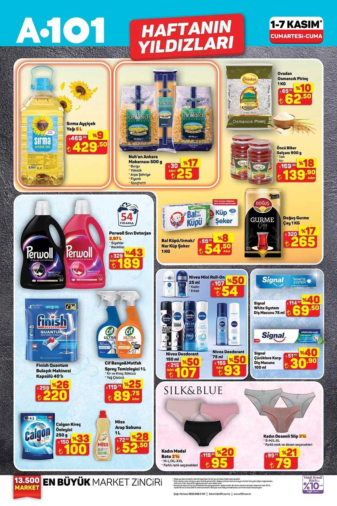 1-7 KASIM A101 HAFTANIN YILDIZLARI KATALOĞU