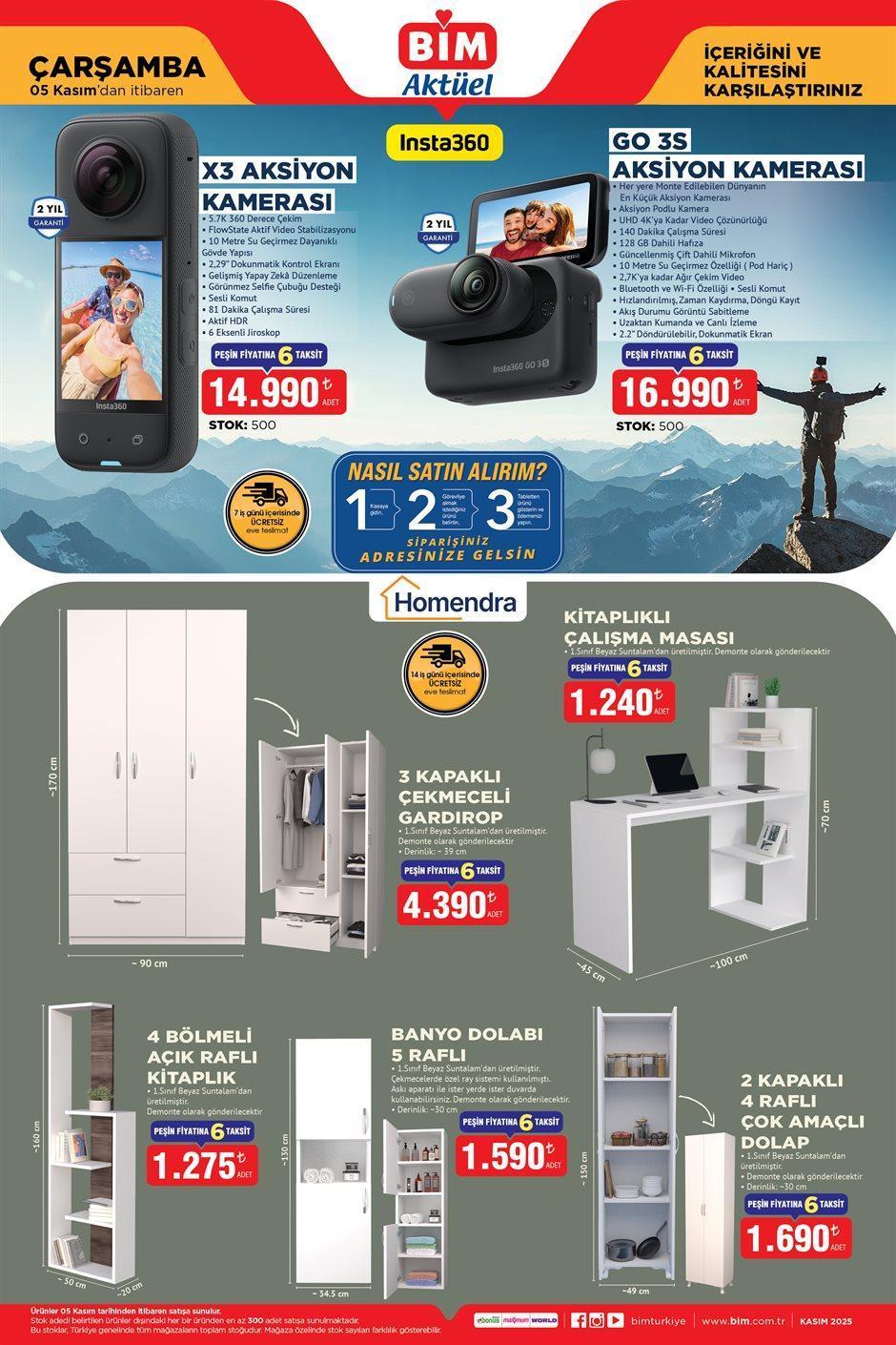 5 KASIM ÇARŞAMBA BİM AKTÜEL KATALOĞU