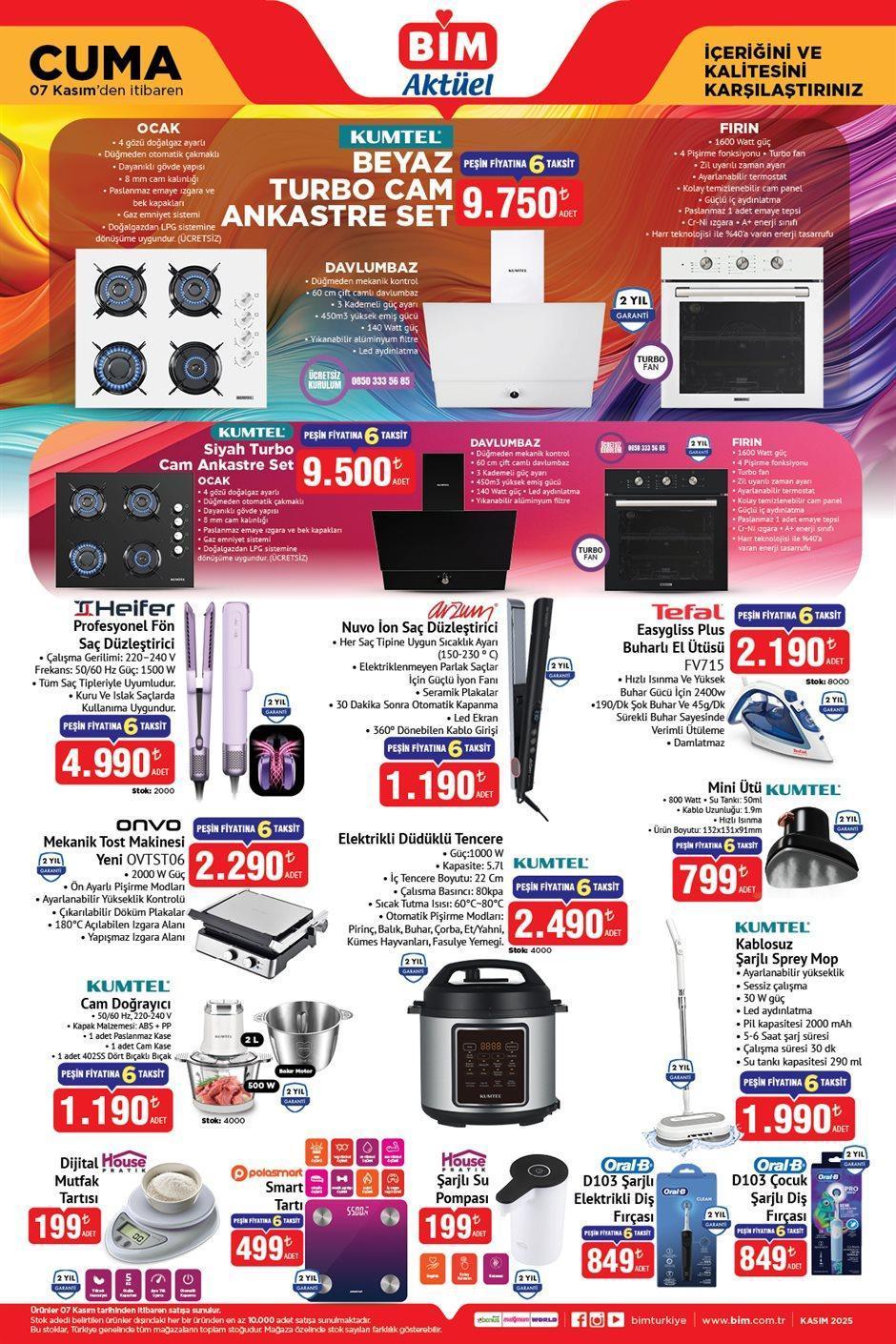 BİM 7 KASIM CUMA AKTÜEL ÜRÜNLER KATALOĞU