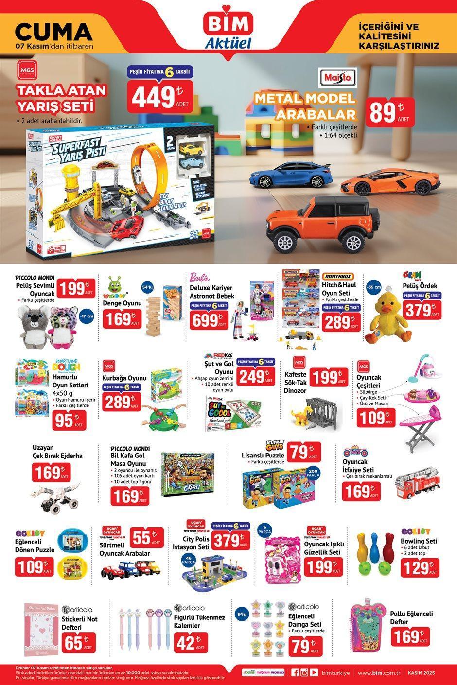 7 KASIM CUMA BİM AKTÜEL KATALOĞU