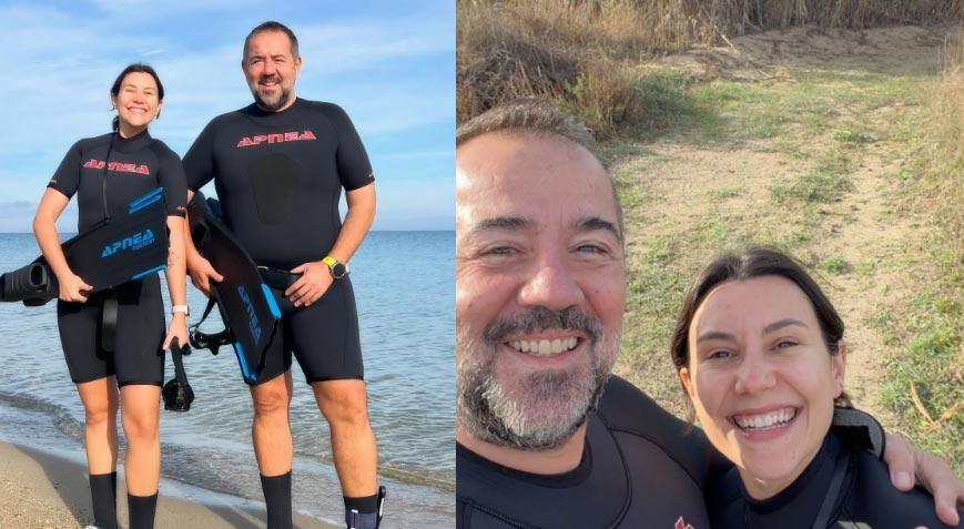 Ata Demirerden sevgilisiyle Bozcaada’da romantik tatil