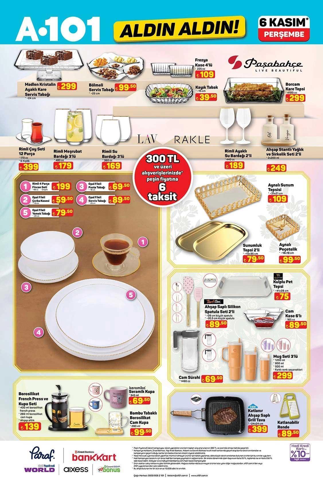 A101 ALDIN ALDIN 6 KASIM PERŞEMBE AKTÜEL ÜRÜNLER KATALOĞU