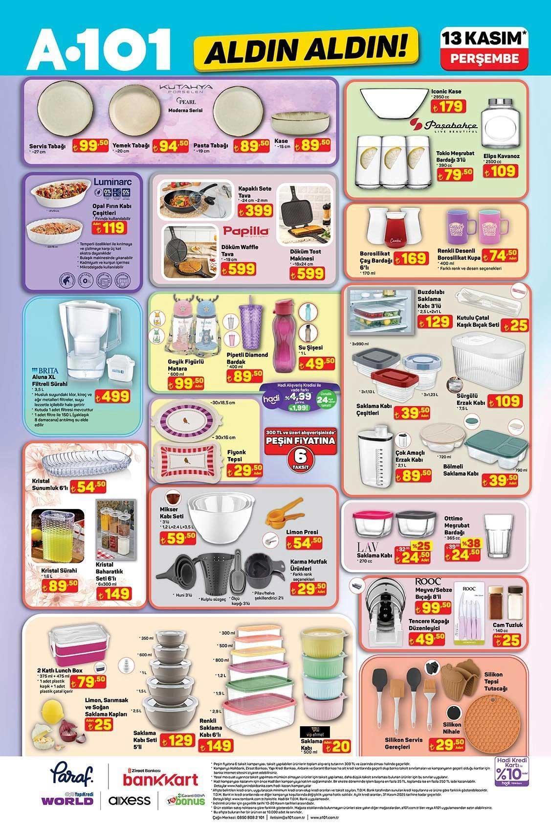 13 KASIM A101 ALDIN ALDIN AKTÜEL KATALOĞU
