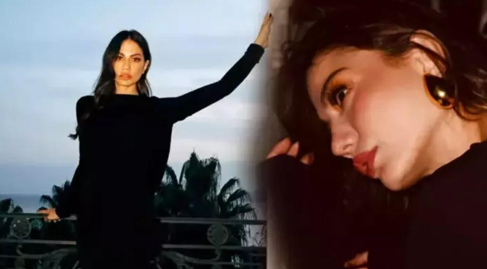 Güzelliğiyle takipçilerini büyüledi Siyahlar içindeki pozlarına beğeni yağmuru