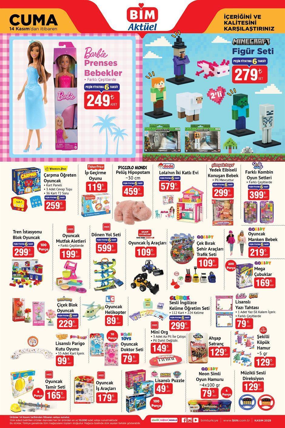 14 KASIM CUMA BİM AKTÜEL ÜRÜNLER KATALOĞU