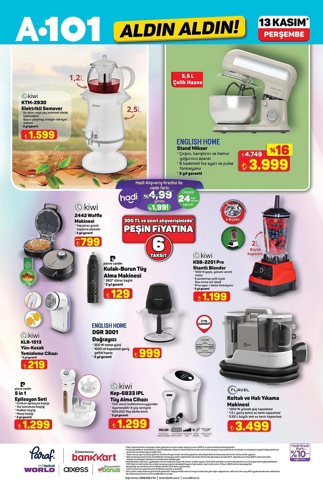 A101 ALDIN ALDIN 13 KASIM PERŞEMBE AKTÜEL İNDİRİMLERİ