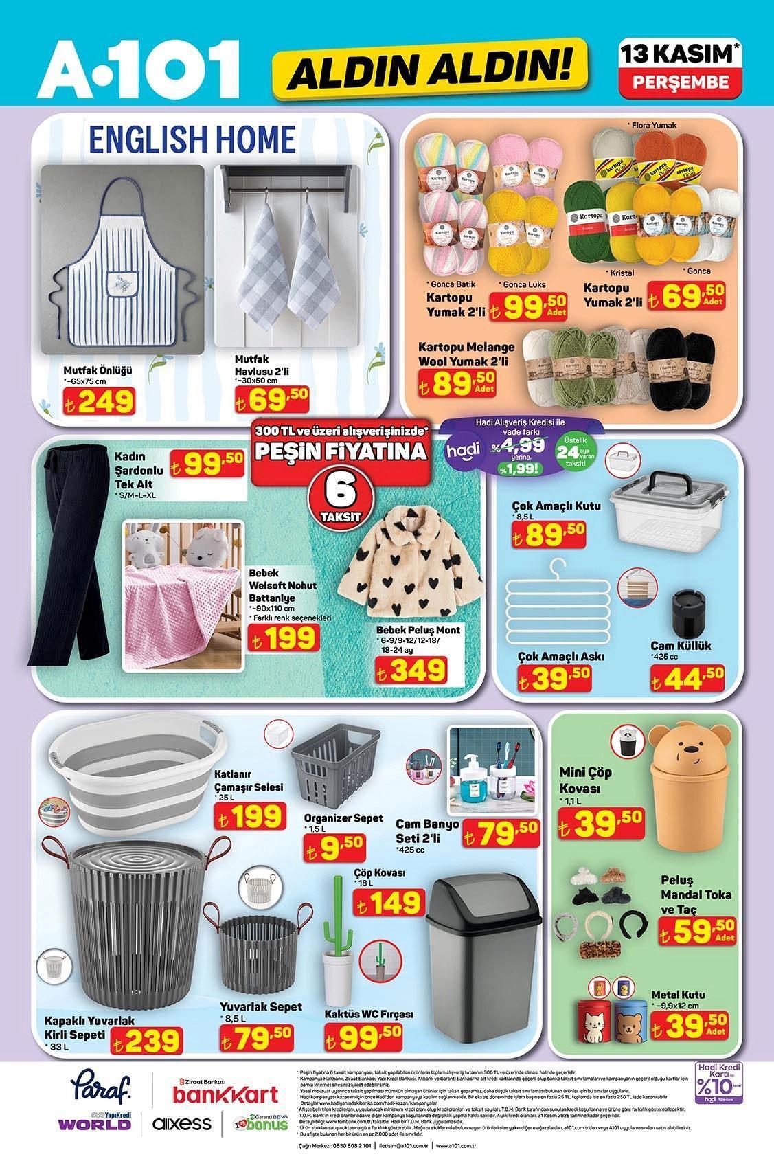A101 ALDIN ALDIN 13 KASIM PERŞEMBE AKTÜEL İNDİRİMLERİ
