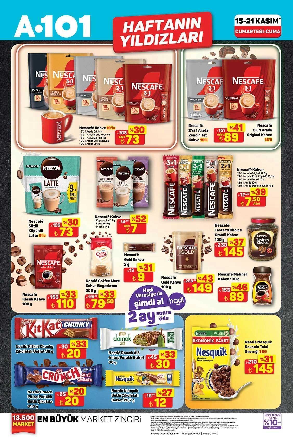 15-21 KASIM A101 HAFTANIN YILDIZLARI