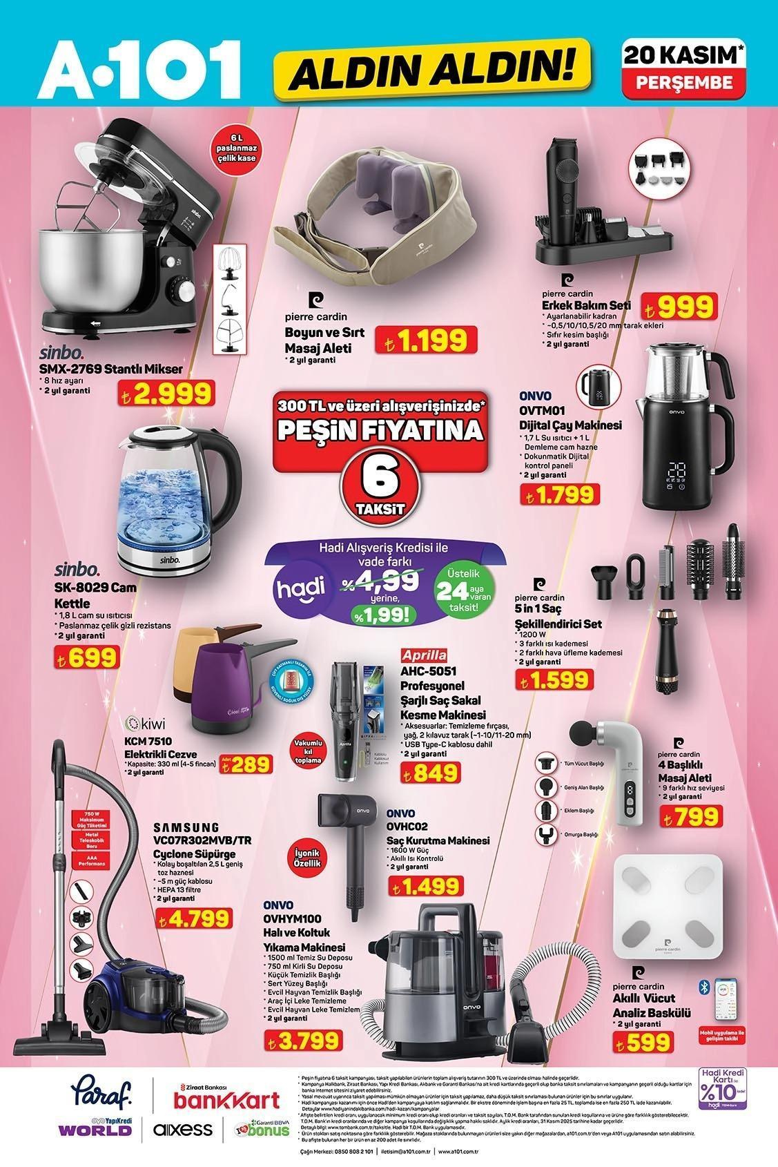 20 KASIM A101 ALDIN ALDIN AKTÜEL KATALOĞU