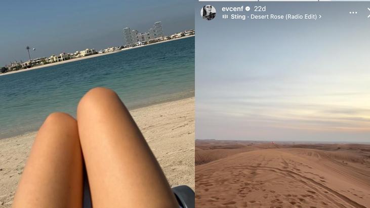 Instagram paylaşımı ele verdi Fahriye Evcenin yeni tatil rotası belli oldu