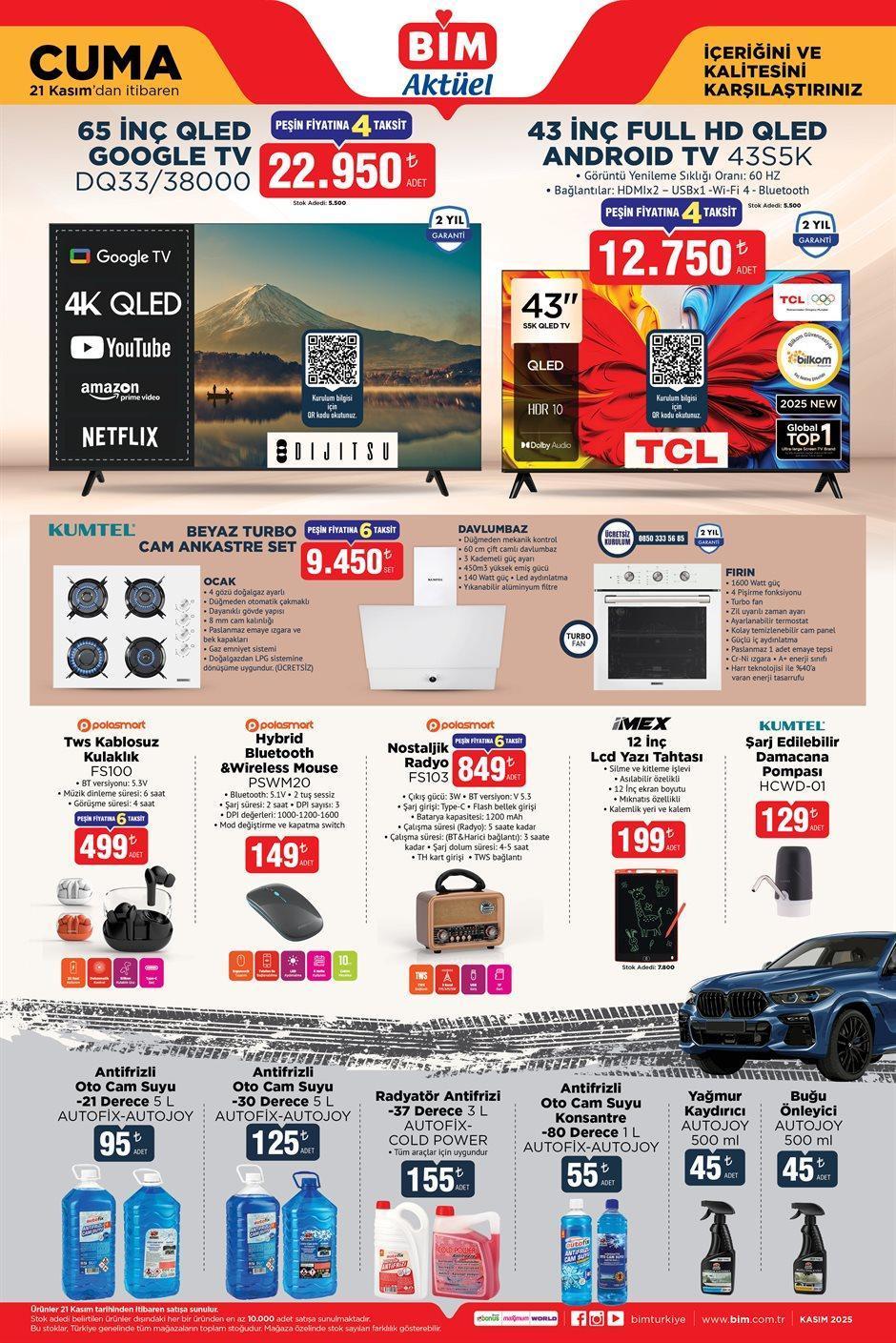 21 KASIM CUMA BİM AKTÜEL ÜRÜNLER KATALOĞU
