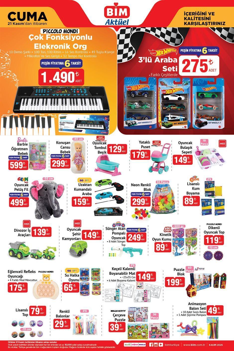 21 KASIM CUMA BİM AKTÜEL ÜRÜNLER KATALOĞU