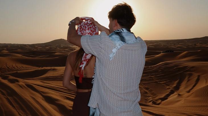 İstenmeyen gelin ilan edilmişti Çölde aşk dolu pozlar