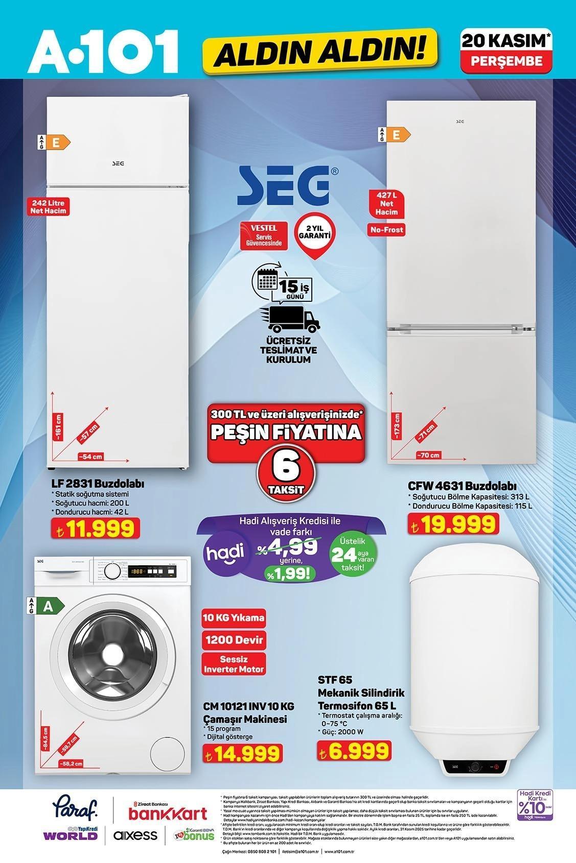 A101 ALDIN ALDIN 20 KASIM AKTÜEL İNDİRİMLERİ