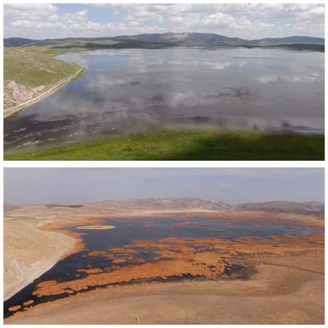 ŞU AN KEŞİŞ GÖLÜNE BAKTIĞIMIZDA HAKİKATEN ALANININ BÜYÜK ÖLÇÜDE KAYBOLDUĞUNU GÖRÜYORUZ