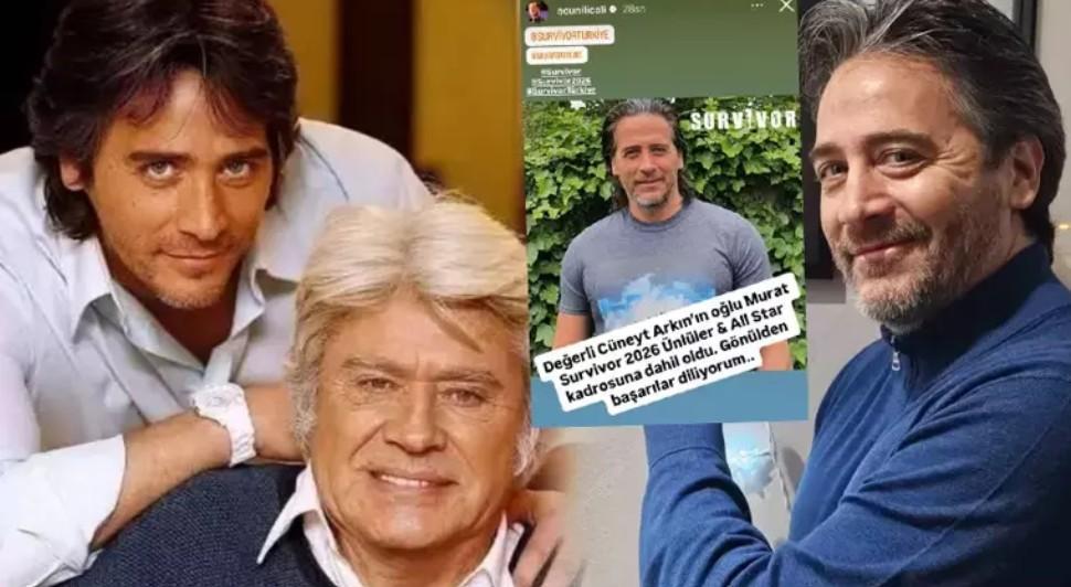 Cüneyt Arkının oğlu Murat Arkın Survivorda Babasına benzerliği dikkat çekti