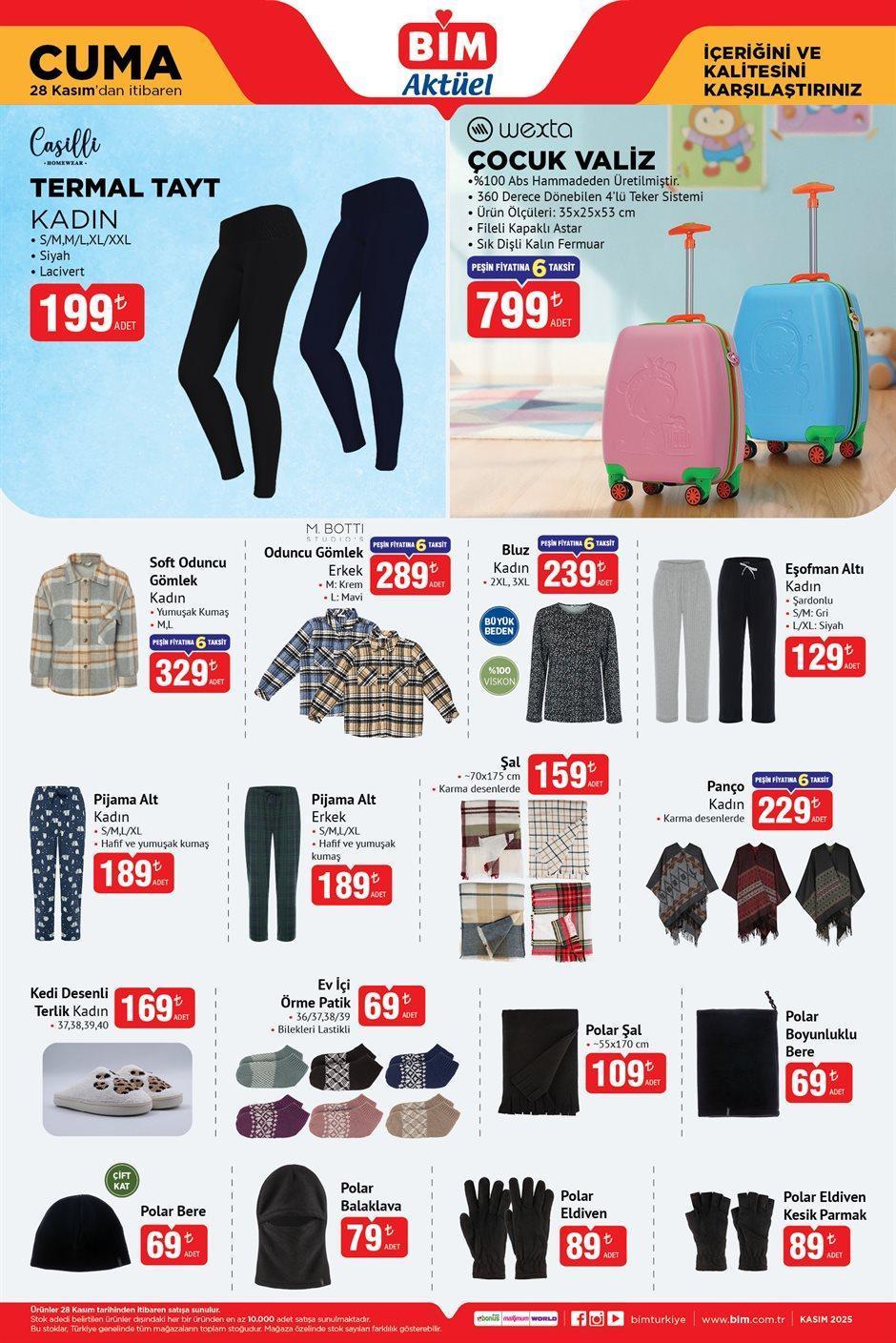 28 KASIM BİM AKTÜEL ÜRÜNLER KATALOĞU