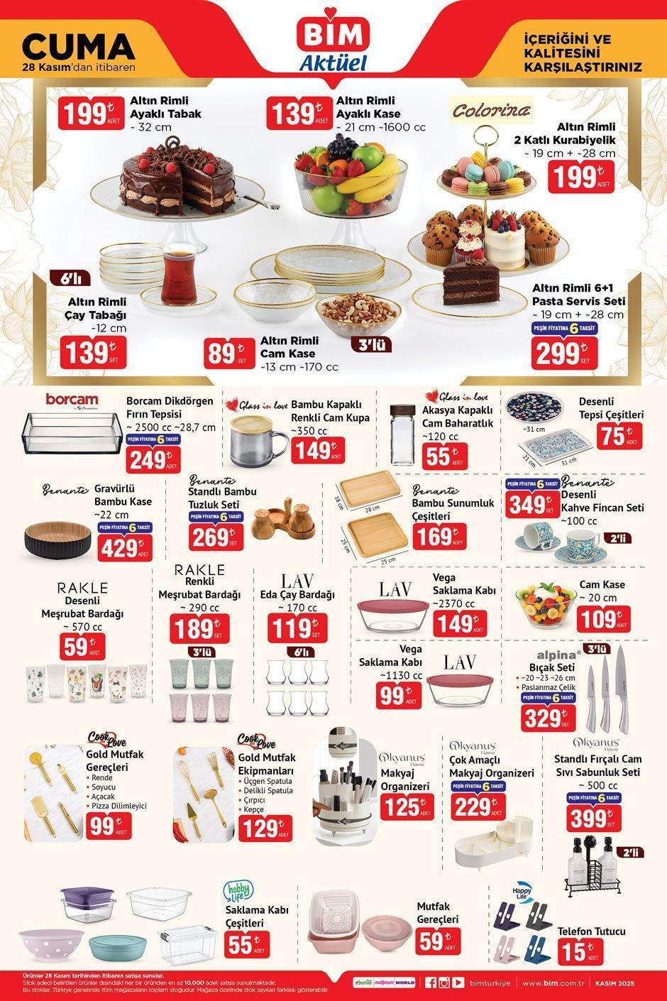 28 KASIM BİM AKTÜEL ÜRÜNLER KATALOĞU