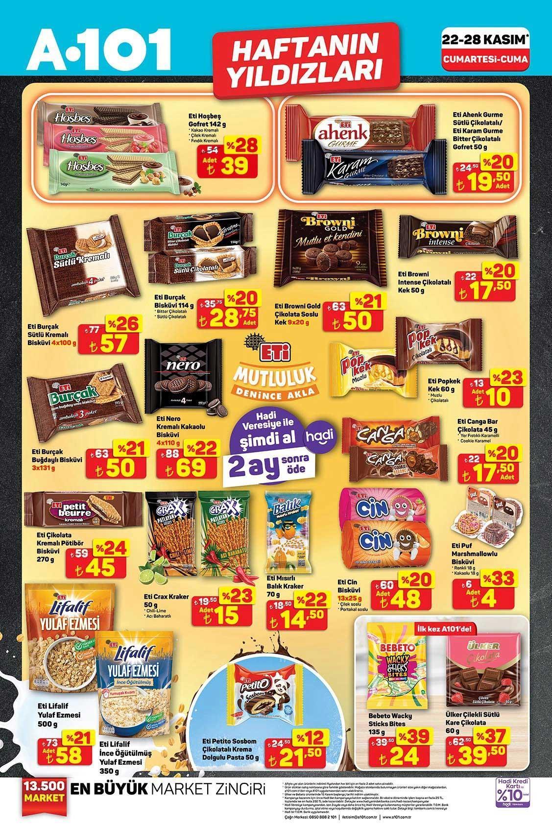 22-28 KASIM A101 HAFTANIN YILDIZLARI AKTÜEL KATALOĞU