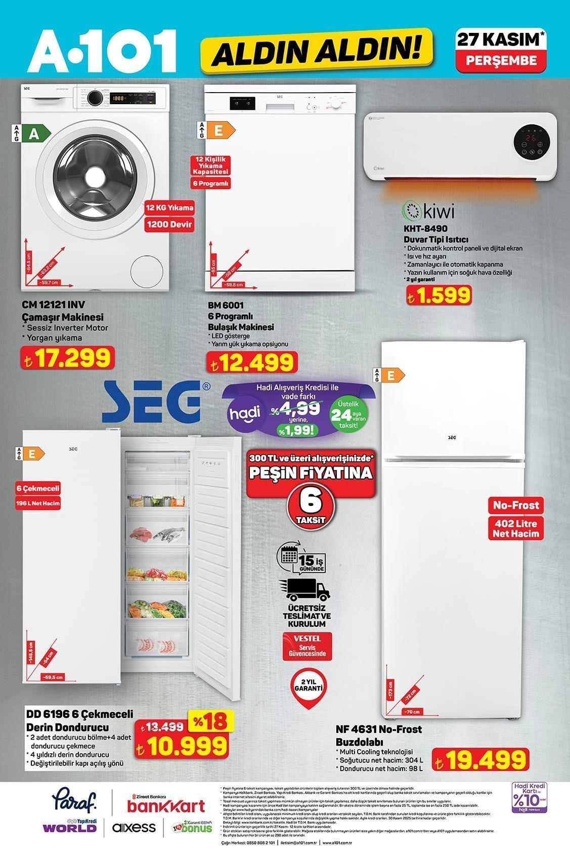 27 KASIM A101 AKTÜEL İNDİRİMLERİ