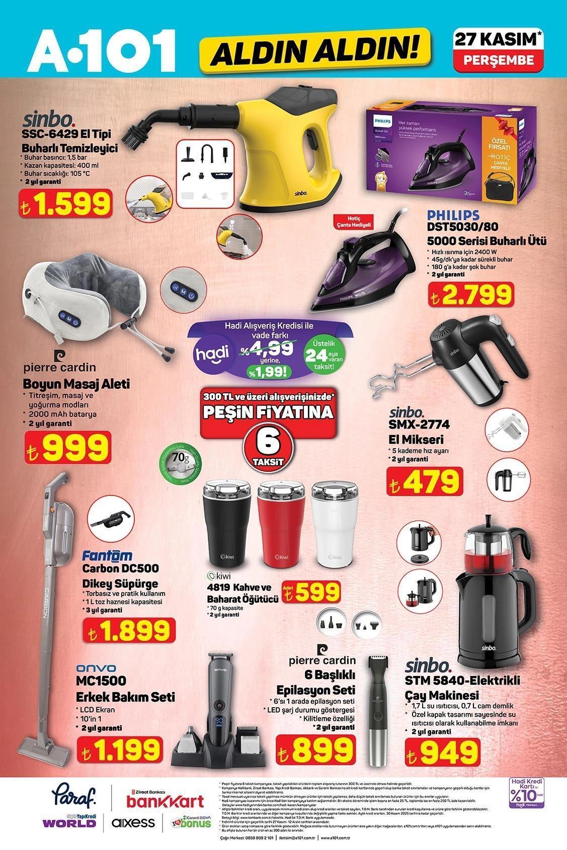 27 KASIM A101 AKTÜEL İNDİRİMLERİ