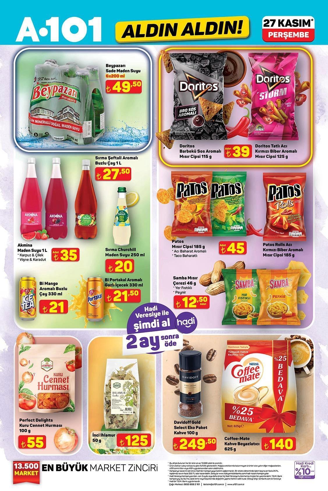 27 KASIM A101 AKTÜEL İNDİRİMLERİ