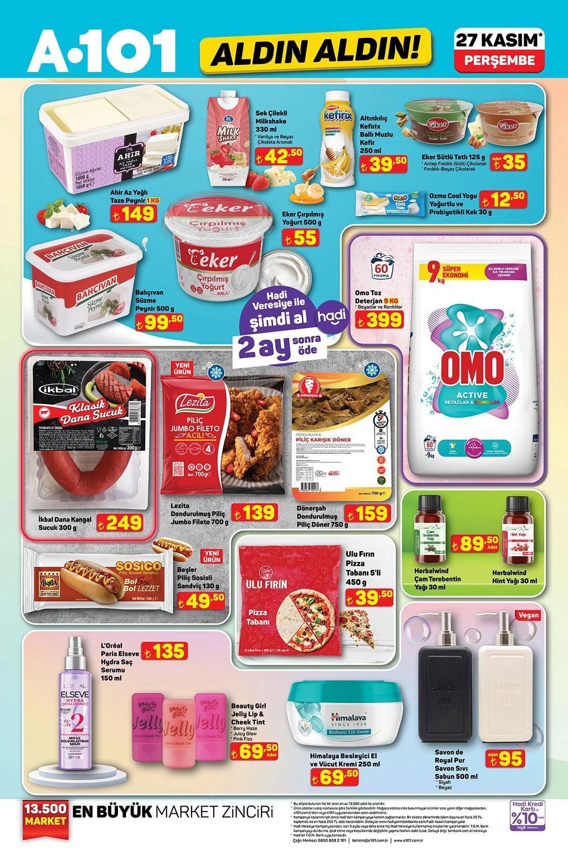 27 KASIM A101 AKTÜEL İNDİRİMLERİ