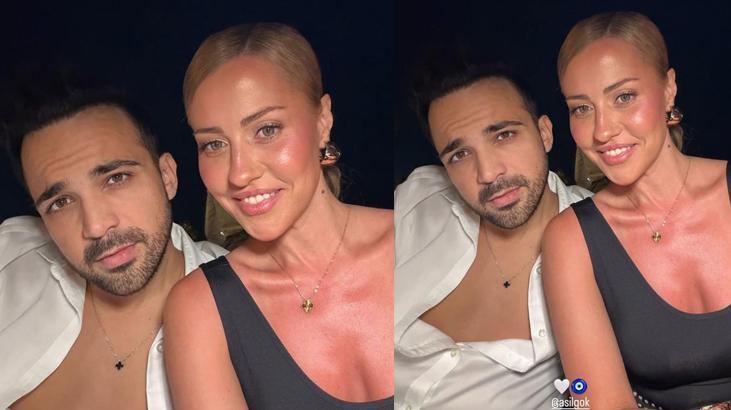 Mutluluktan gözleri parlıyor Derya Uluğ ve sevgilisinden romantik kare Mutluluktan gözleri parlıyor Derya Uluğ ve sevgilisinden romantik kare