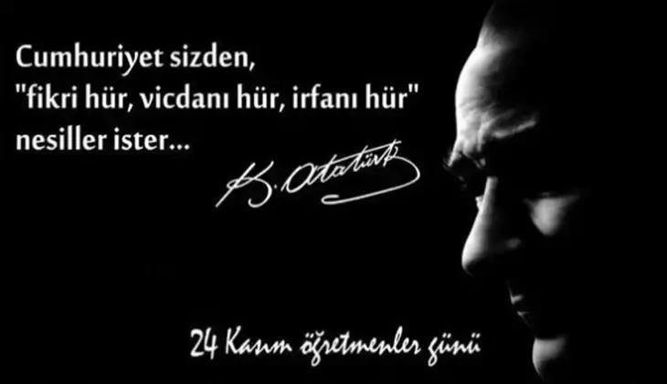 Bugünün önemi 👩🏻‍🏫👨🏻‍🏫 Öğretmenler Günü mesajı & Atatürk sözleri || 24 Kasım Öğretmenler Günü resimli mesajları