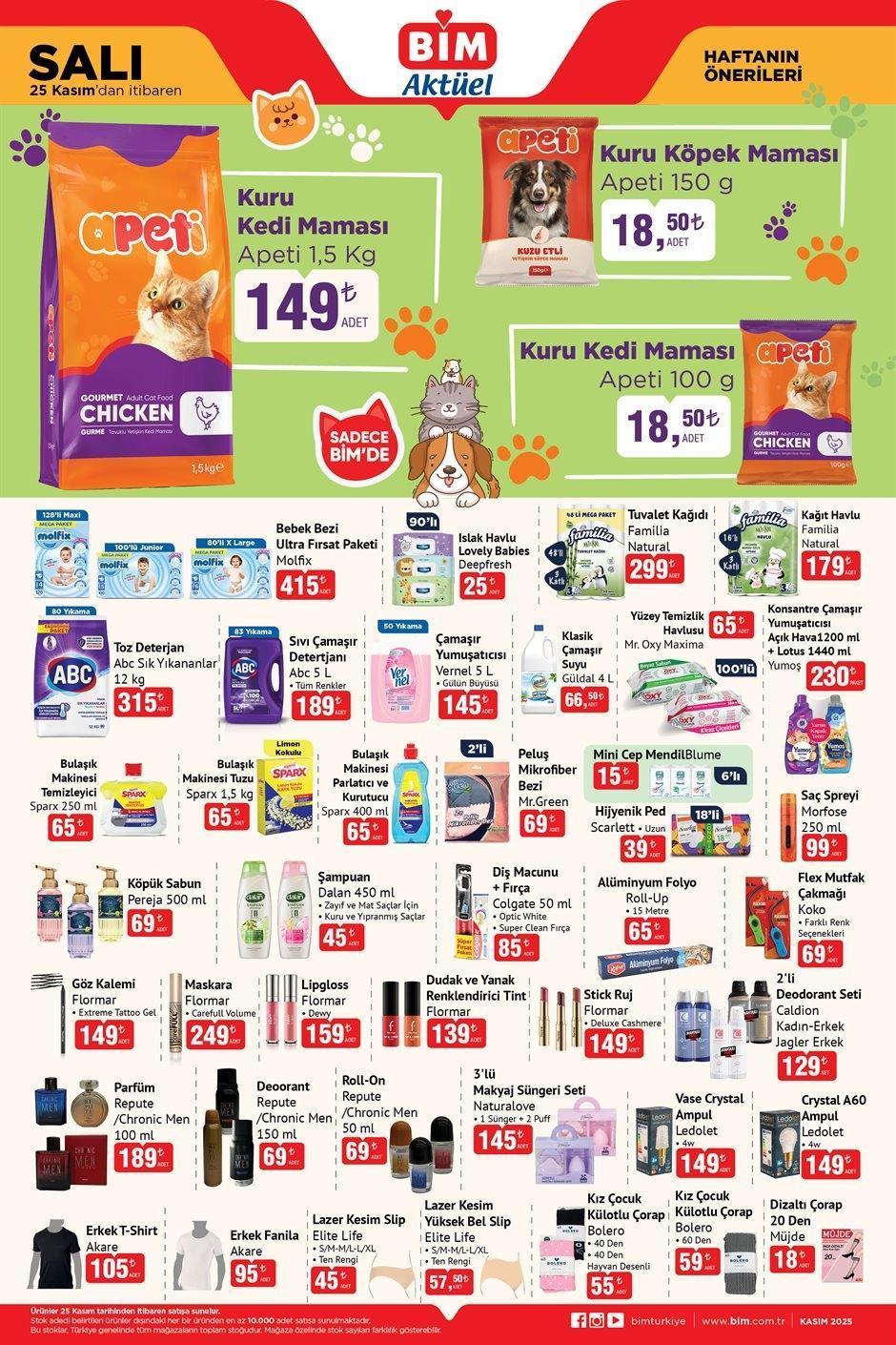 25 KASIM SALI BİM AKTÜEL KATALOĞU