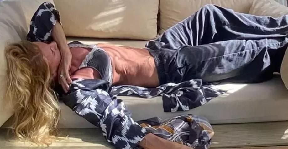 Kim der 62 yaşında diye Biricik Sudenin kaslı hali olay oldu