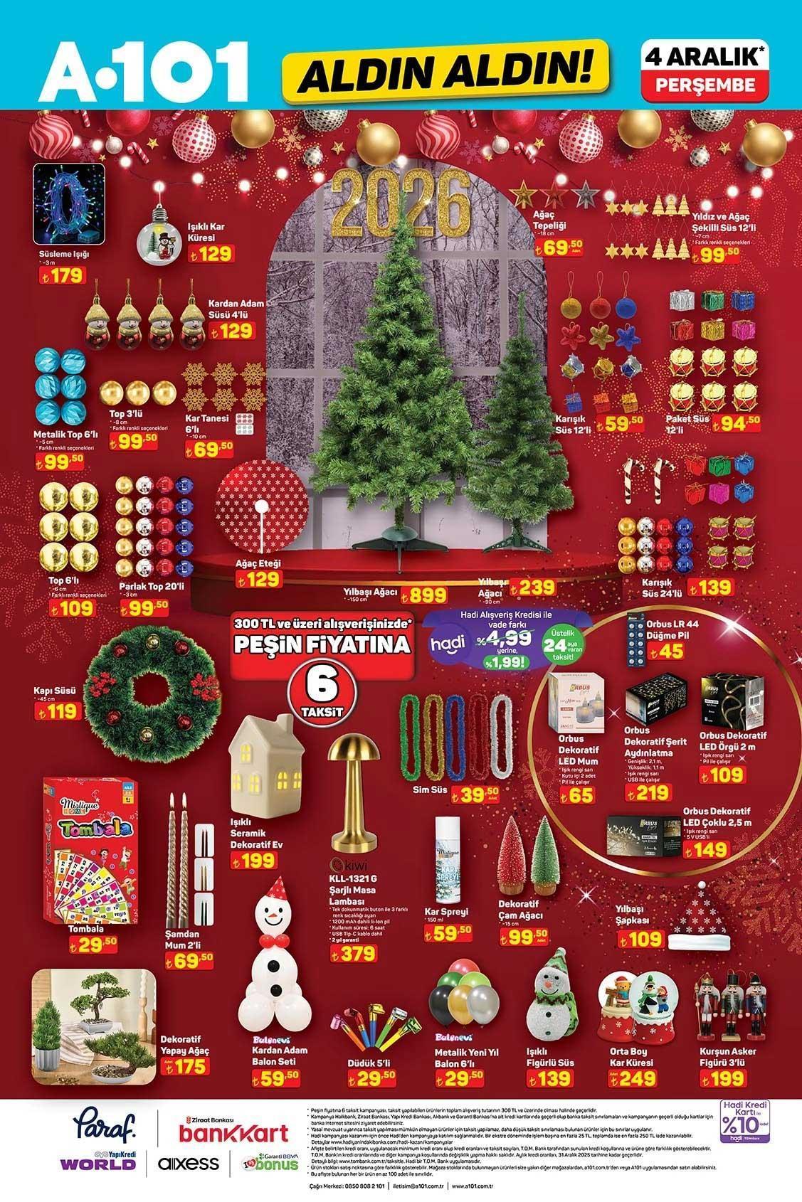 4 ARALIK PERŞEMBE ALDIN ALDIN A101 AKTÜEL KATALOĞU