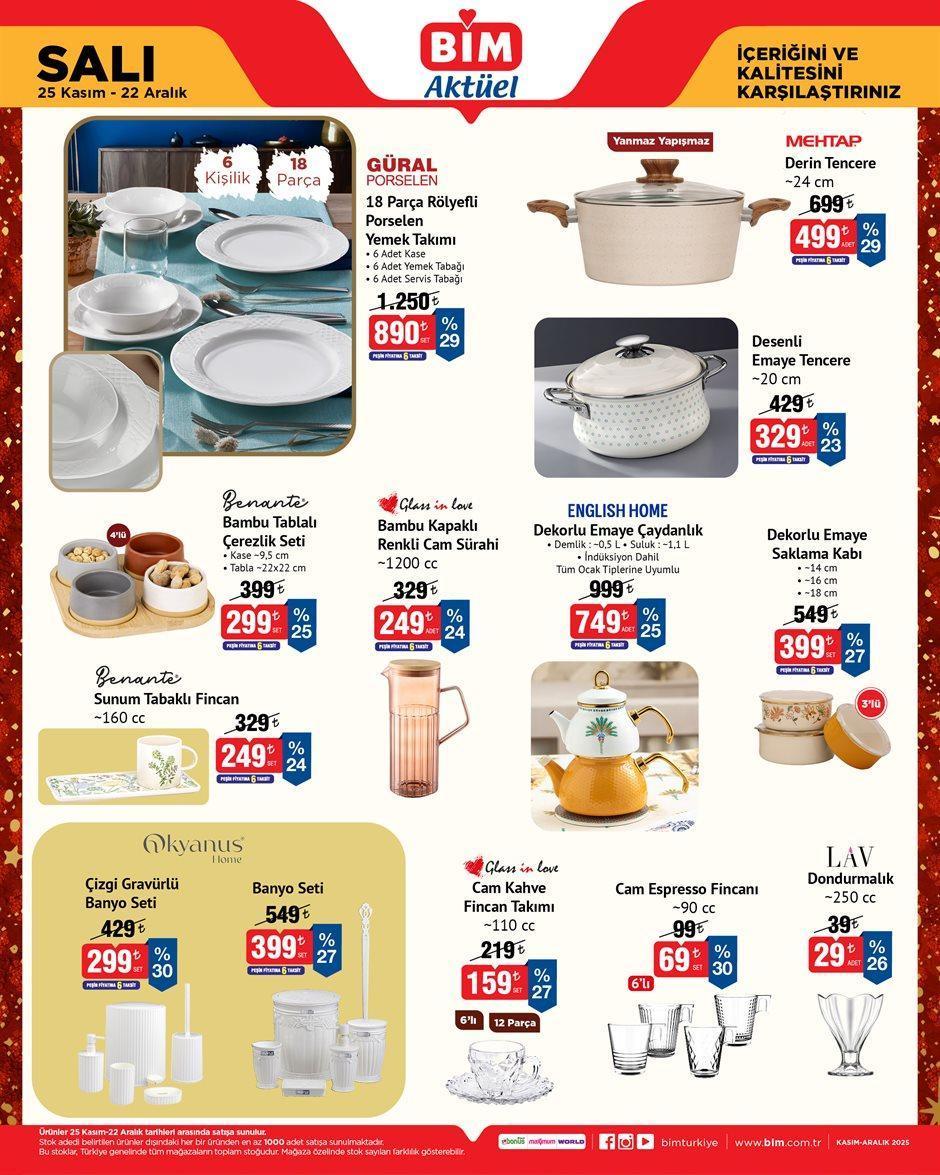 25 KASIM-22 ARALIK BİM İNDİRİMLERİ