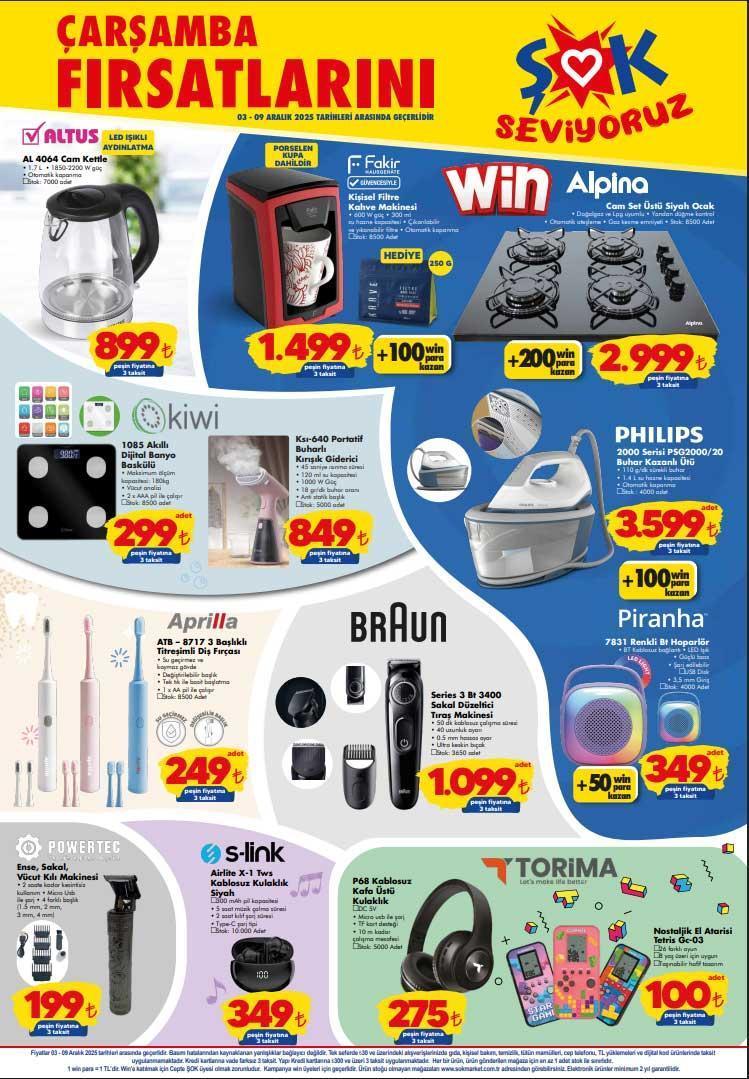 ŞOK 3-9 ARALIK AKTÜEL KATALOĞU