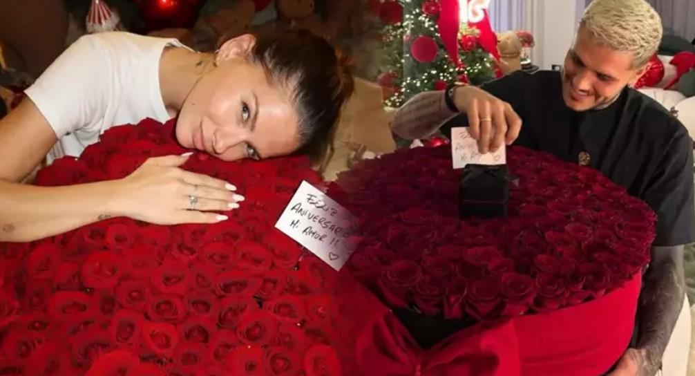 Yüzüğü merak uyandırmıştı Icardi ve sevgilisinden romantik kareler