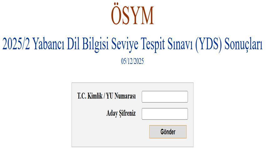 YDS SONUÇLARI NASIL SORGULANIR