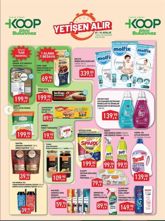 1-14 ARALIK TARIM KREDİ MARKET İNDİRİMLERİ