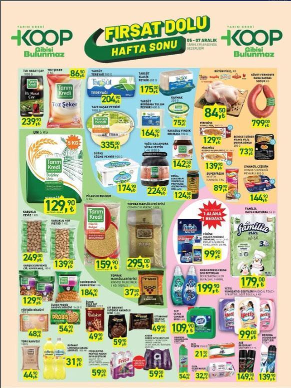 5-7 ARALIK TARIM KREDİ MARKET İNDİRİMLERİ