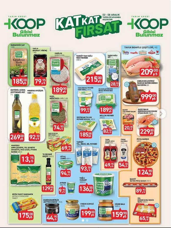 2-8 ARALIK TARIM KREDİ MARKET İNDİRİMLERİ