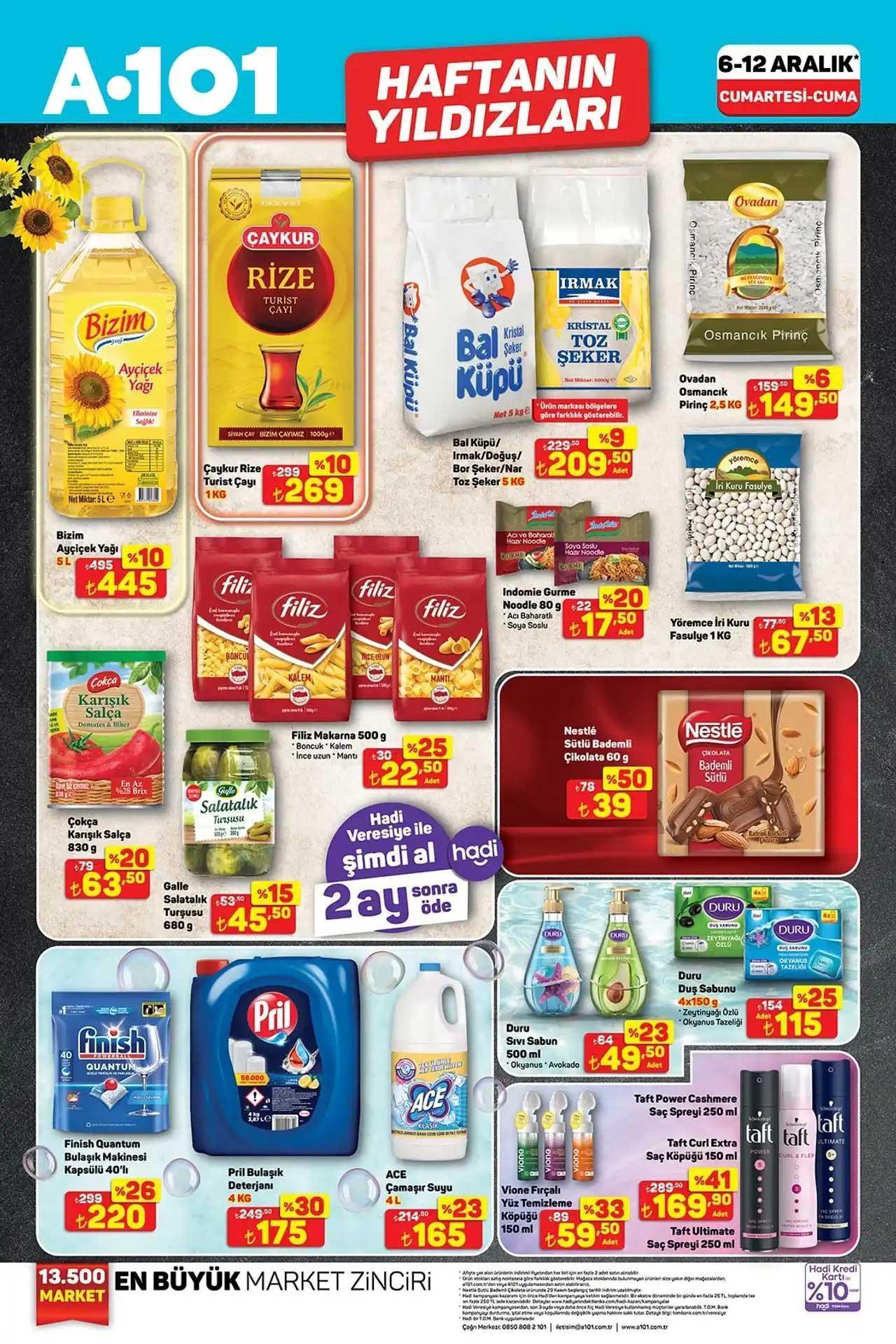 6-12 ARALIK A101 HAFTANIN YILDIZLARI AKTÜEL KATALOĞU